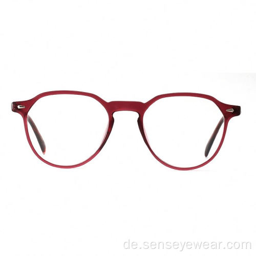 Runde Damendesigner Öko -Acetat optische Brille Rahmen